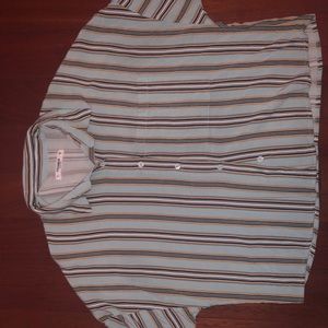 Striped collared top from Pull and Bear